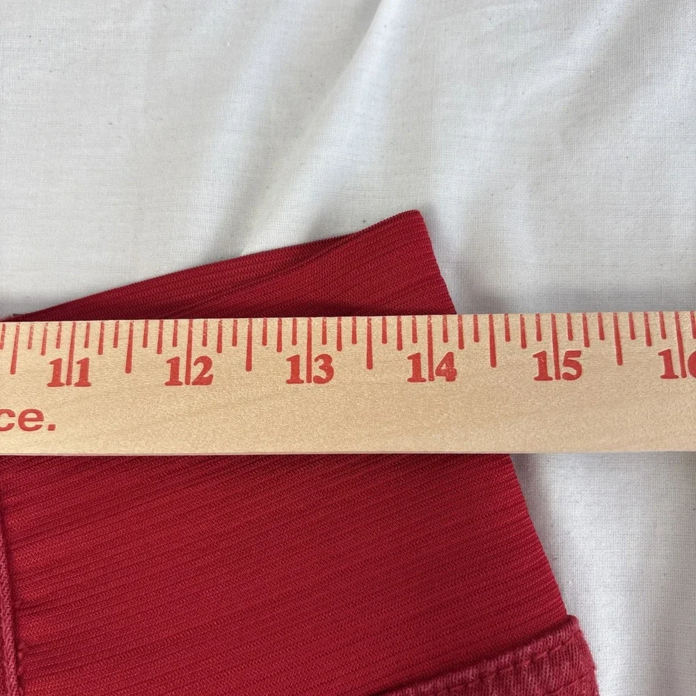 DG2 Diane Gilman Pull On Pants Womens Medium Red Stretch Jeggings 28x30
